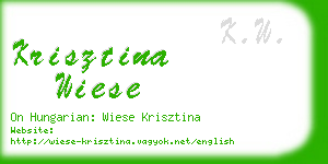 krisztina wiese business card